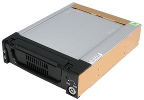 DRW150SATBK - 5.25" Rugged SATA Hard Drive Mobile Rack Drawer, Black Aluminium
