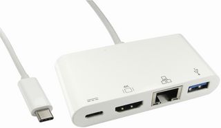 USB3C-HDMI-COMBO - USB Type-C to HDMI/USB 3.0 & Ethernet Adaptor with Power Delivery
