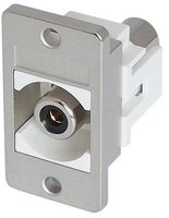 KRCABKWHPM - White Panel Mount RCA Keystone Connector, Black Insert