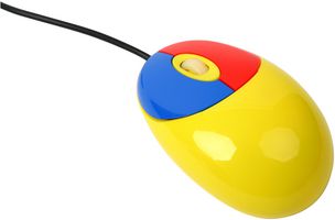 LM101 YELLOW - Educational USB Optical Mouse - Yellow