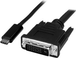 CDP2DVIMM2MB - USB Type-C to DVI-D Male Adaptor Lead, 2m 1080p