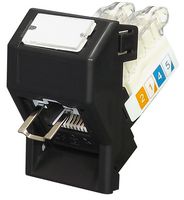 SLJ6-45BK - LOKJAC Cat6 Locking Angled Module, 25x38 Black