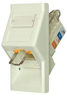 SLJ45WH - LOKJAC Cat6 Locking Angled Module, 25x50 White
