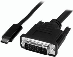 CDP2DVIMM1MB - USB-C to DVI-D Male Adaptor Cable, 1m 1920x1200 1080p
