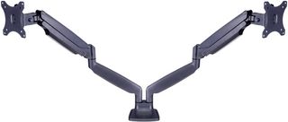 3286 - M Deskmount Dual Arm Gas Spring Monitor Desk Mount VESA 15-27", Black