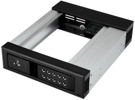 HSB1SATSASBA - 5.25" to 3.5" Trayless Hard Drive Hot Swap Bay for 3.5" SAS/SATA Drives