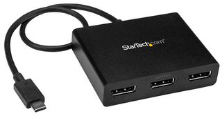 MSTCDP123DP - 3 Port USB-C to DisplayPort MST Monitor Hub, 1080p 4K UHD