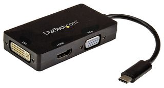 CDPVGDVHDBP - USB-C to HDMI DVI VGA Multiport Adaptor, Black