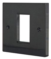 KPH1BK - 1 Gang Euro Style Faceplate for 1 Module, Black