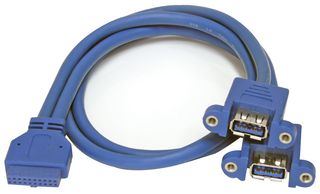 USB3SPNLAFHD - 2 Port Panel Mount USB 3.0 to 20-pin Motherboard Header Adaptor Cable, 0.5m