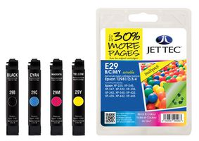 101E002921 - E29BCMY ExtraLife Remanufactured Ink Cartridges, Black & Colour - Replaces Epson T2981/2/3/4