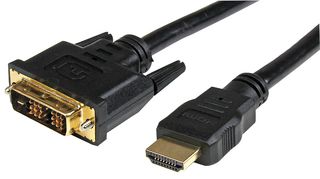 HDDVIMM2M - HDMI Male to DVI-D Male Lead, 2m Black