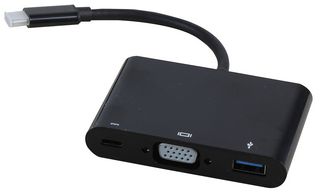 PSG91585 - USB-C to VGA & USB 3.0 Adaptor with Power Delivery, Black