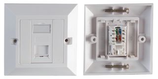PSG91592 - 1-Gang Single Socket RJ45 Cat6 Faceplate, White