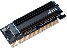 AK-PCCM2P-05 - M.2 NVMe SSD to PCI-Ex Adaptor Card with Heatsink Cooler