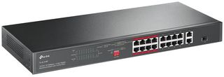 TL-SL1218P - 16 Port Fast Ethernet PoE Rack Mount Switch with 2 Gigabit Ports & Combo SFP Slot