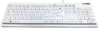 KYB-MED-VAL-UW - AccuMed IP68 Sealed Antibacterial Medical USB Keyboard, White