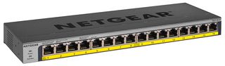 GS116LP-100EUS - 16 Port Gigabit Ethernet PoE+ Unmanaged Desktop Switch, 76W
