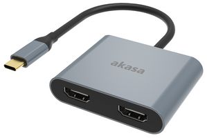 AK-CBCA26-18BK - USB-C to Dual 4K UHD HDMI MST Display Adaptor