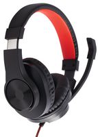 00139927 - HS-USB400 Stereo Office USB Headset, Black / Red
