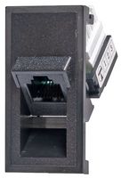 KSH6645BKAX - Euro Style Shutterless US RJ11/12 Telephone Module, Black