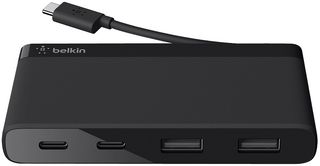 F4U090BTBLK - USB-C 4 Port Mini USB Hub, USB-C to 2x USB-A 2x USB-C
