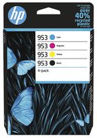 6ZC69AE - HP953 Original Ink Cartridges, 4 Colour Multipack