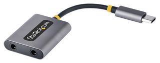 USBC-AUDIO-SPLITTER - USB-C Dual Headset Splitter, USB-C to 2x 3.5mm with Mic Input