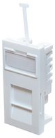 SJKJEWH - Low Profile Cat6 RJ45 Euro Outlet, White