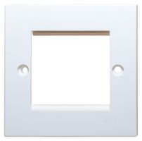 KPJ2JEWH - 1 Gang Euro Style Faceplate for 2 Modules, White