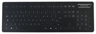 KYB-MED104V2SCUB - AccuMed 104V2 IP68 Sealed Antibacterial Medical USB Keyboard with Smart Card Reader, Black