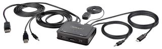 C2-D46-UAC-CBL-KVM - 2 Port Hybrid USB & USB-C 4K DisplayPort KVM Switch