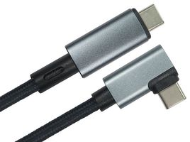 NLMOB4-6001RA - USB-C Plug to Right Angle USB-C Plug USB4 Lead with EPR, 1m