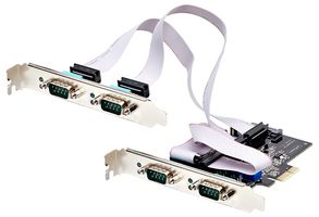 PS74ADF-SERIAL-CARD - 4 Port RS232 / RS422 / RS485 DB9 Serial PCI-Express Adaptor Card with 16C1050 UART