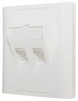 KP45K2 - 1 Gang Angled Faceplate for 2 Keystone Modules, White