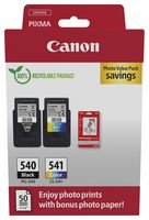 5225B013 - PG-540/CL-541 Genuine Ink Cartridge and Photo Paper Value Pack - 540 Black / 541 Colour