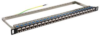 SEF24TK0.5 - 24 Port Cat8 RJ45 STP Patch Panel, 0.5U