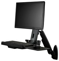 WALLSTS1 - Wall Mount Standing Workstation with Full Motion Arm and Monitor / keyboard / Mouse Tray