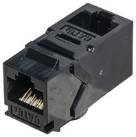 SGACK90BK - Cat6A Female to Female UTP Keystone Coupler, Black - Rear Outlet 90° to Front Outlet