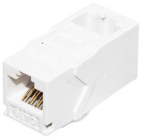 SGACK90WH - Cat6A Female to Female UTP Keystone Coupler, White - Rear Outlet 90° to Front Outlet