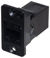 SGACK90BPM - Cat6A Female to Female UTP Panel Mount Keystone Coupler, Black - Rear Outlet 90° to Front Outlet