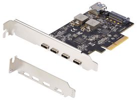 PS4C3IA3-USB-C-CARD - 5 Port USB 3.2 Gen 2 10Gbps PCI-Express Card, 4x USB-C & Internal USB-A