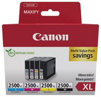 9254B010 - High Yield Genuine Ink Cartridges, Multipack - 2500XL BK/C/M/Y