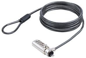 SNBLC4D-LAPTOP-LOCK - Slim Lock Noble Wedge Slot Combination Laptop Cable Lock, 1.5m
