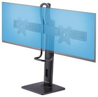 2MC1S-MONITOR-STAND - Desktop Crossbar Dual Monitor Desk Stand, up to 27"