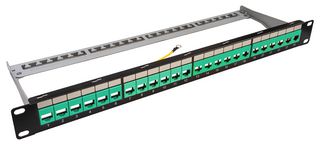 FFK24COLGN - 24 Port Colour Coded Keystone Patch Panel, Green