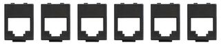 FFKCOLBK - Colour Coded Keystone Bezels for Patch Panels, Black