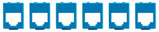 FFKCOLBL - Colour Coded Keystone Bezels for Patch Panels, Blue