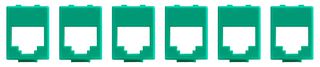 FFKCOLGN - Colour Coded Keystone Bezels for Patch Panels, Green