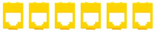 FFKCOLYW - Colour Coded Keystone Bezels for Patch Panels, Yellow